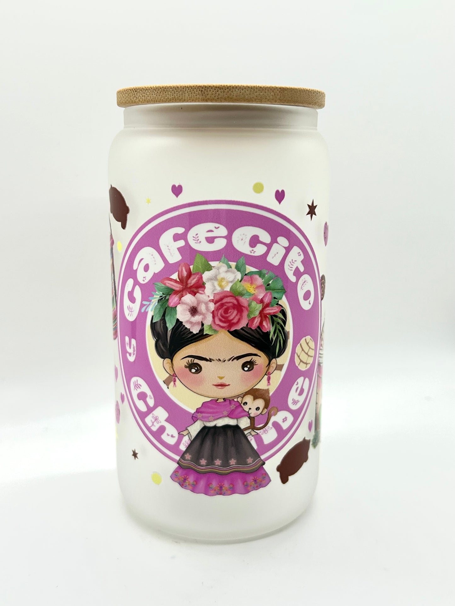 Frida Cafecito Glass Cup