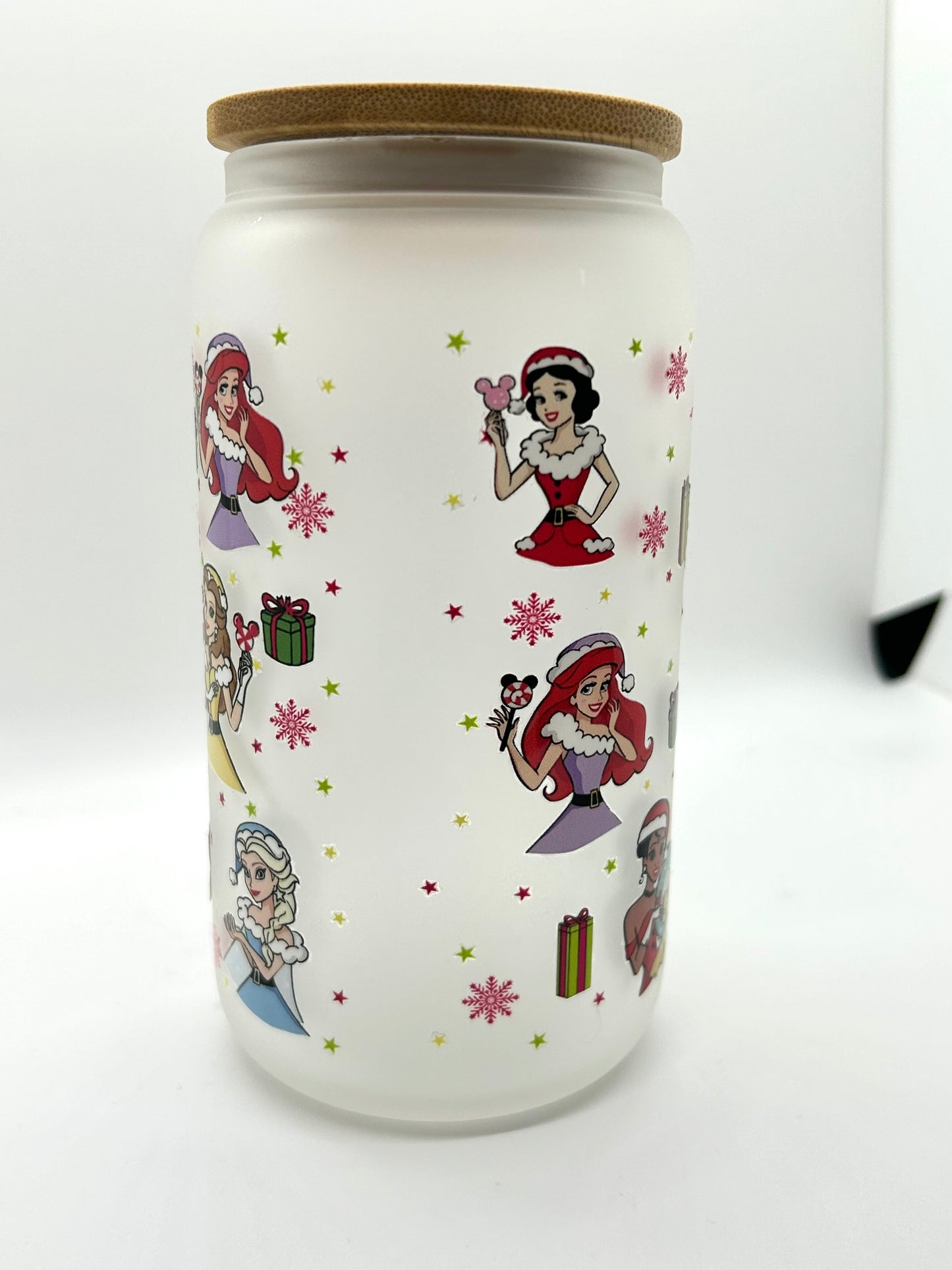 Princess Christmas Glass Cup